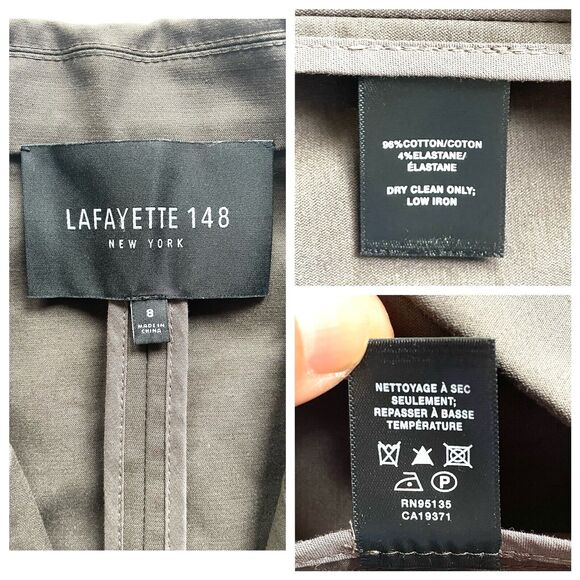 Lafayette 148 New York Women’s Cotton Blend Modern Fit Blazer Jacket - Picture 4 of 14